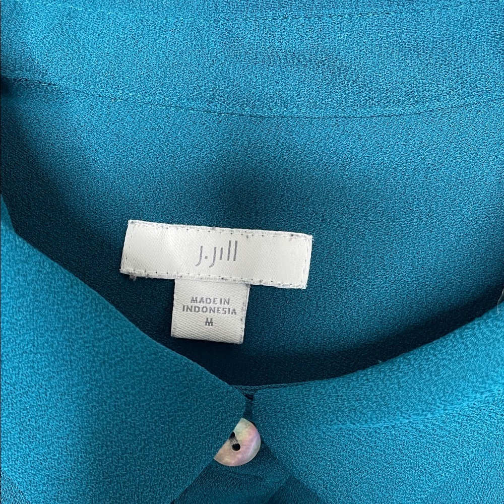 J. Jill Turquoise Blouse - Picture 2 of 10